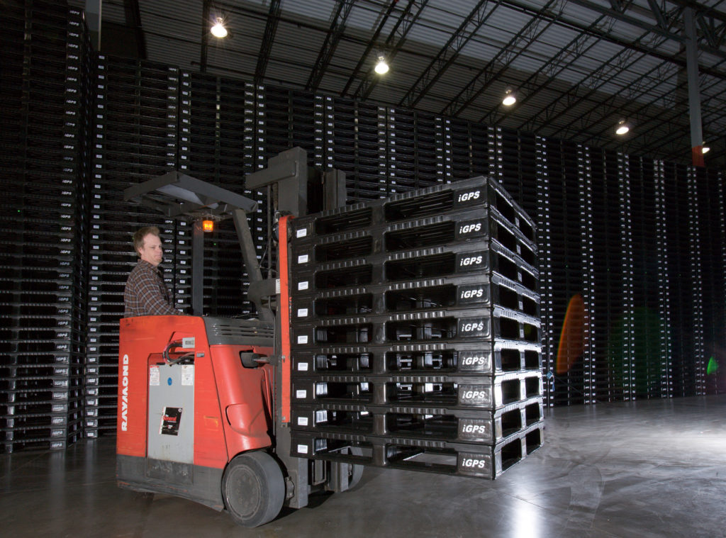 Plastic pallets for dairy supply chain