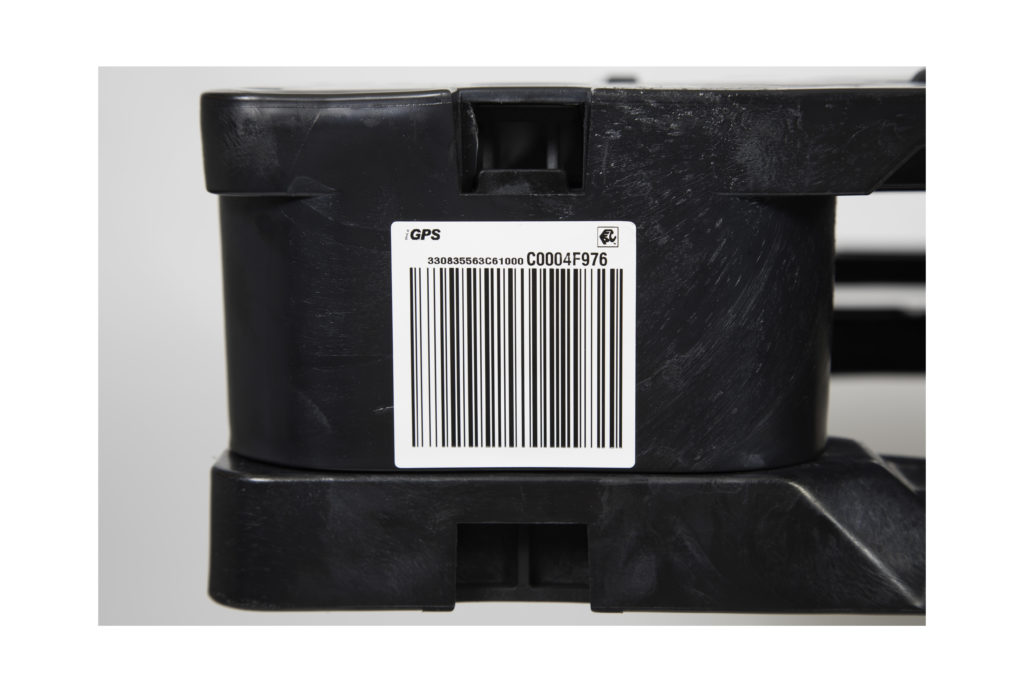 A barcode used for warehouse inventory management and tracking
