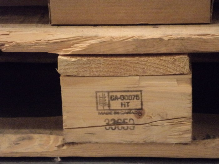 Heat-treated wood pallets are used for export
