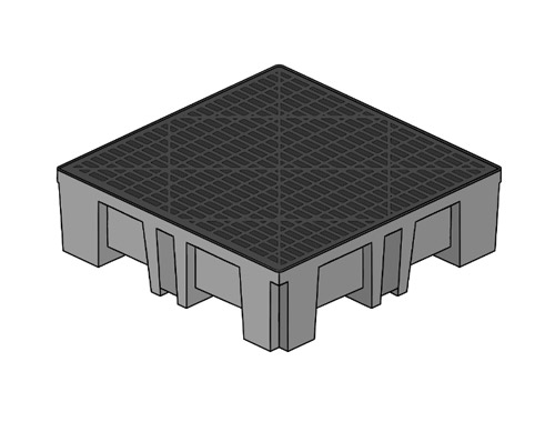 The distribution of the density of the concrete blocks on the pallet