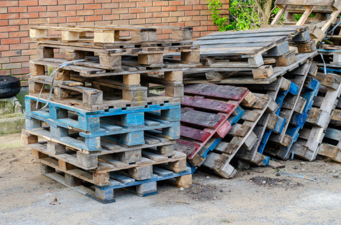 Wood pallets ready for the dump